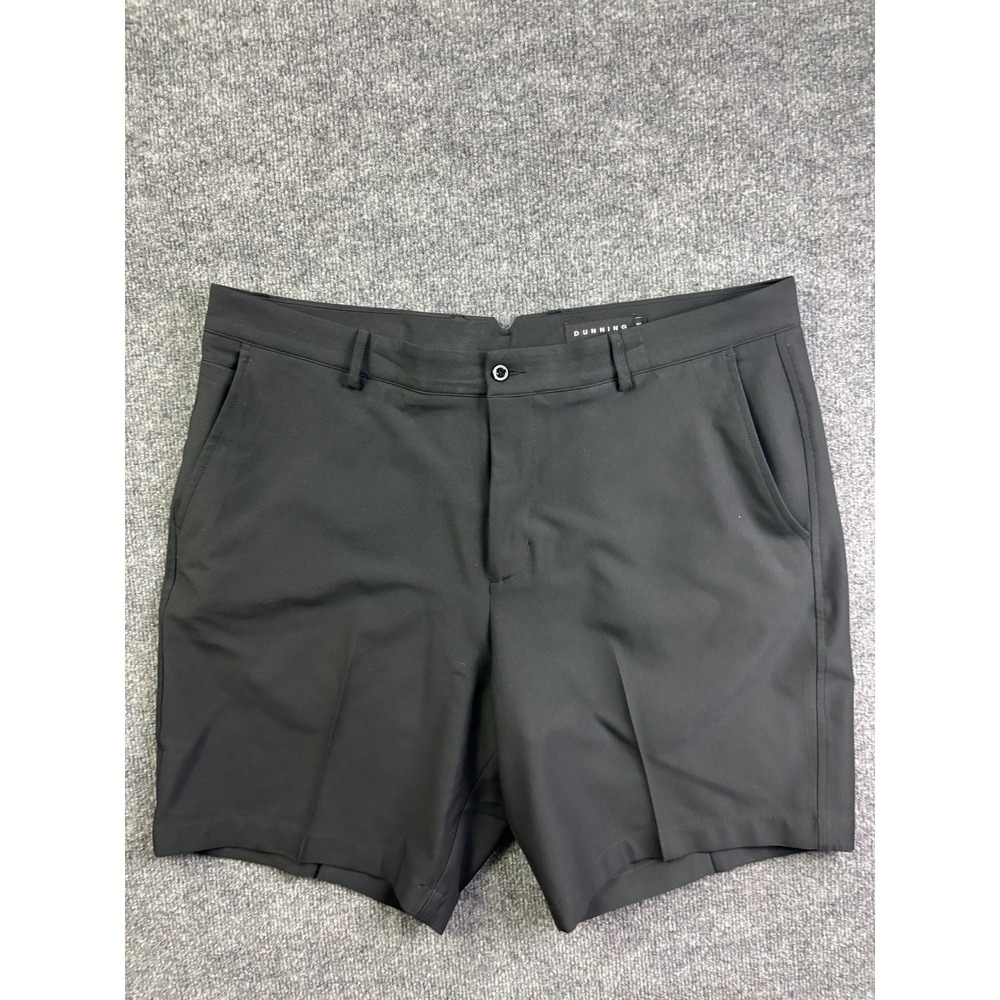 Dunning Golf Shorts Mens 36 Black Performance Stretch Flat Front Technical‎